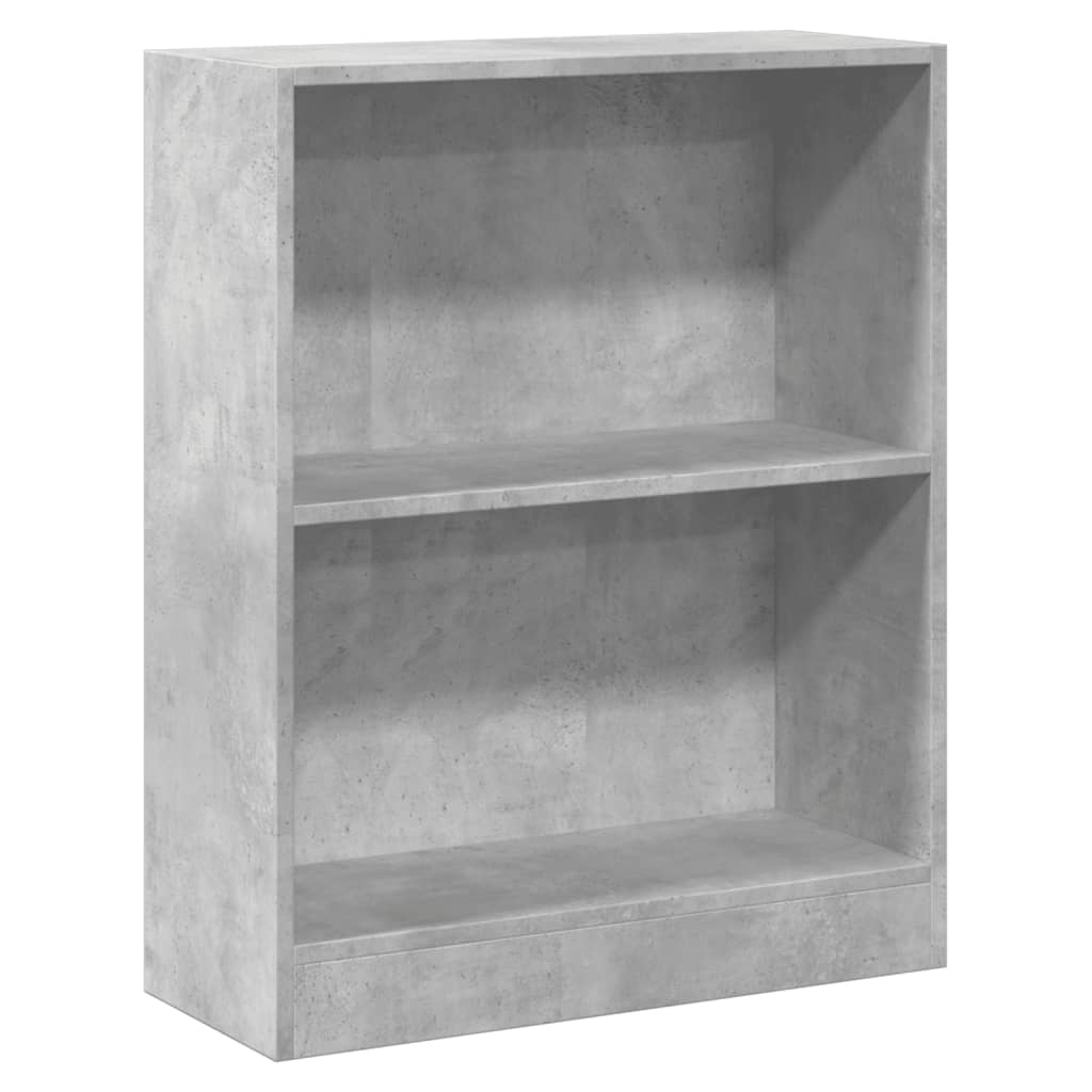 Bookshelf Concrete Grey 60x24x76 cm Engineered Wood